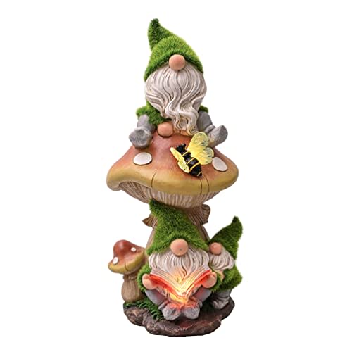 TERESA'S COLLECTIONS Flocked Garden Gnomes Statue