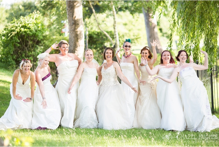 These brides all donated their dresses to Cherished Gowns.