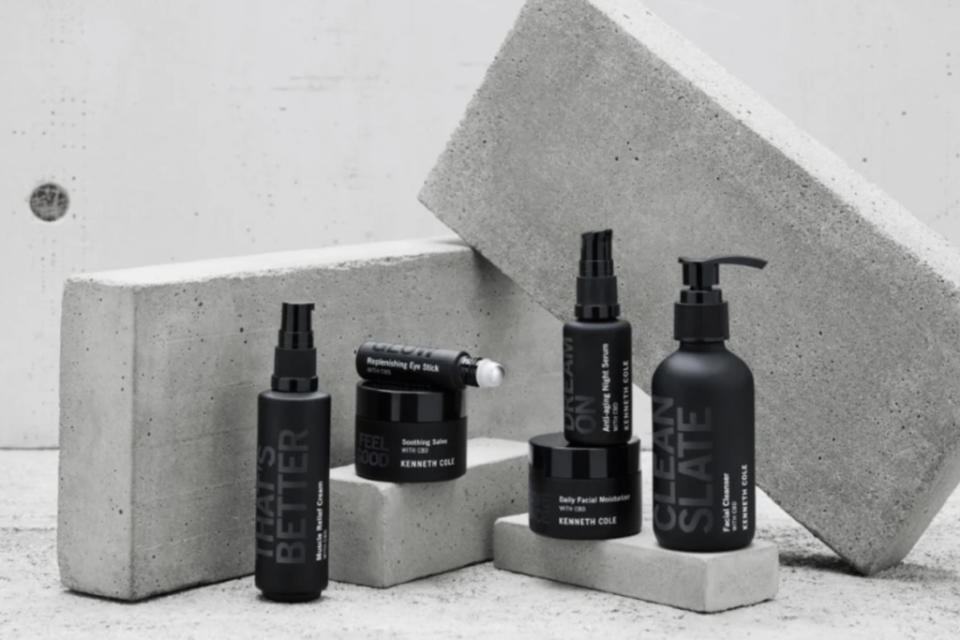 Kenneth Cole’s new CBD-based topical skin and body care line. - Credit: Courtesy of Kenneth Cole