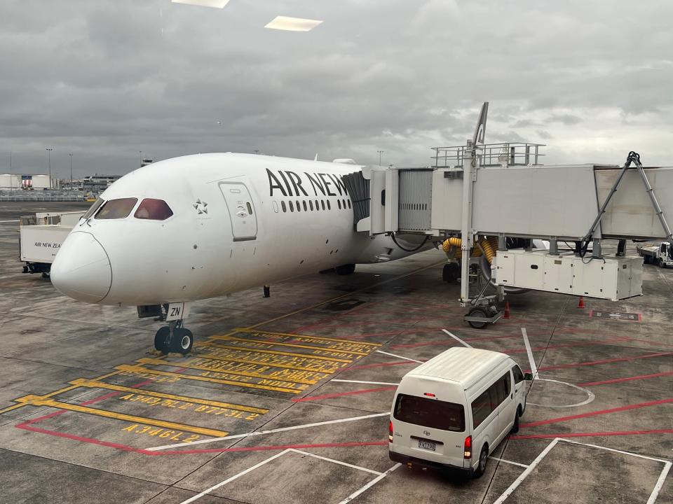 Flying Air New Zealand in business class.