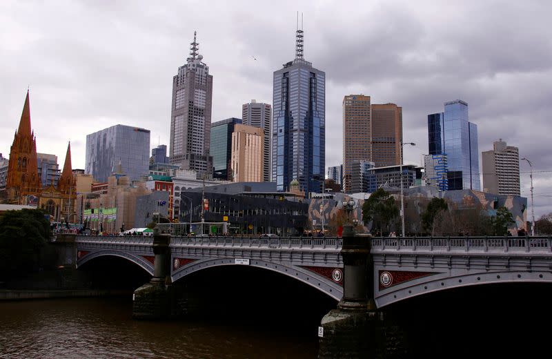 FILE PHOTO: The central business district (CBD) of Melbourne can be seen from the area located along the Yarra River called Southbank located in Melbourne, Australia