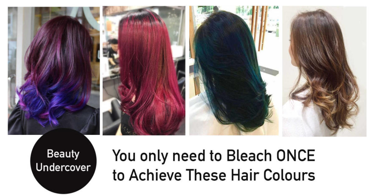 Which Are The Hair Colours That Require Only One Bleach To Achieve?