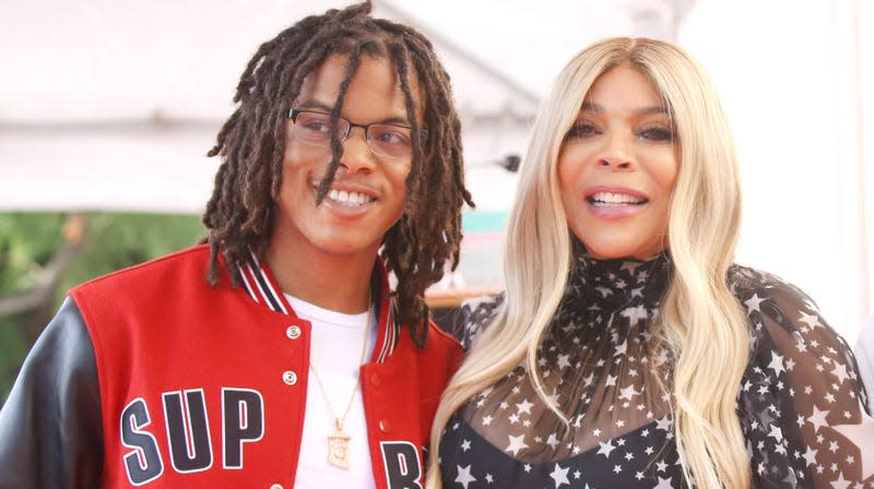 Wendy Williams, right and son Kevin Hunter Jr. attend the ceremony honoring Wendy Williams with a Star on The Hollywood Walk of Fame held on October 17, 2019 in Hollywood, California.