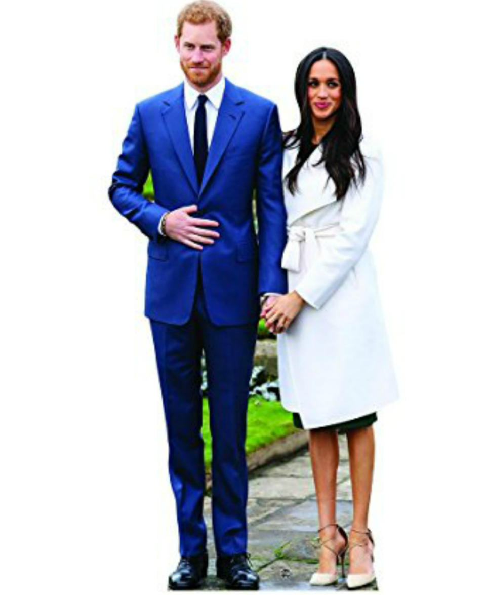 Las figuras de cartón de Meghan y Harry