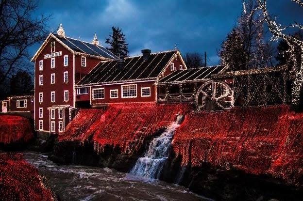 Historic Clifton Mill was originally built in 1802 by Owen Davis. It has a popular lights display during the holidays.