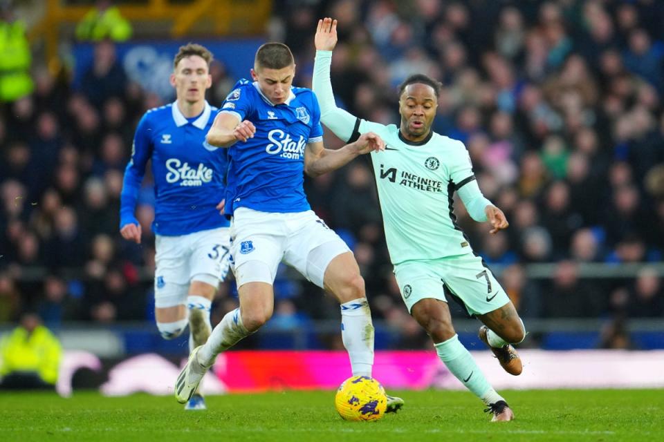 Vitalii Mykolenko was immense in defence as Everton had to display their Dychean grit to seal the points at Goodison Park (AP)