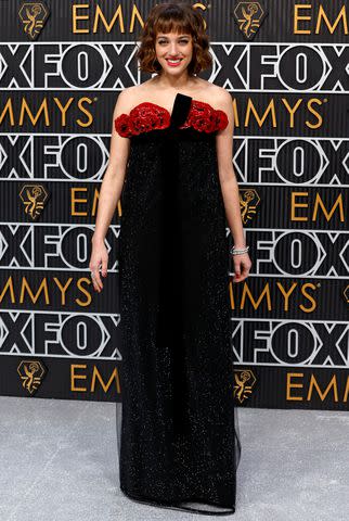 <p>Frazer Harrison/Getty</p> Beatrice Grannò at the 2023 Emmys.