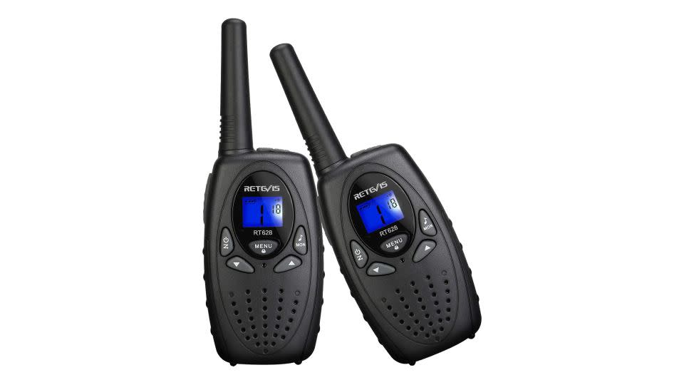 Two black walkie talkies from Retevis - Amazon