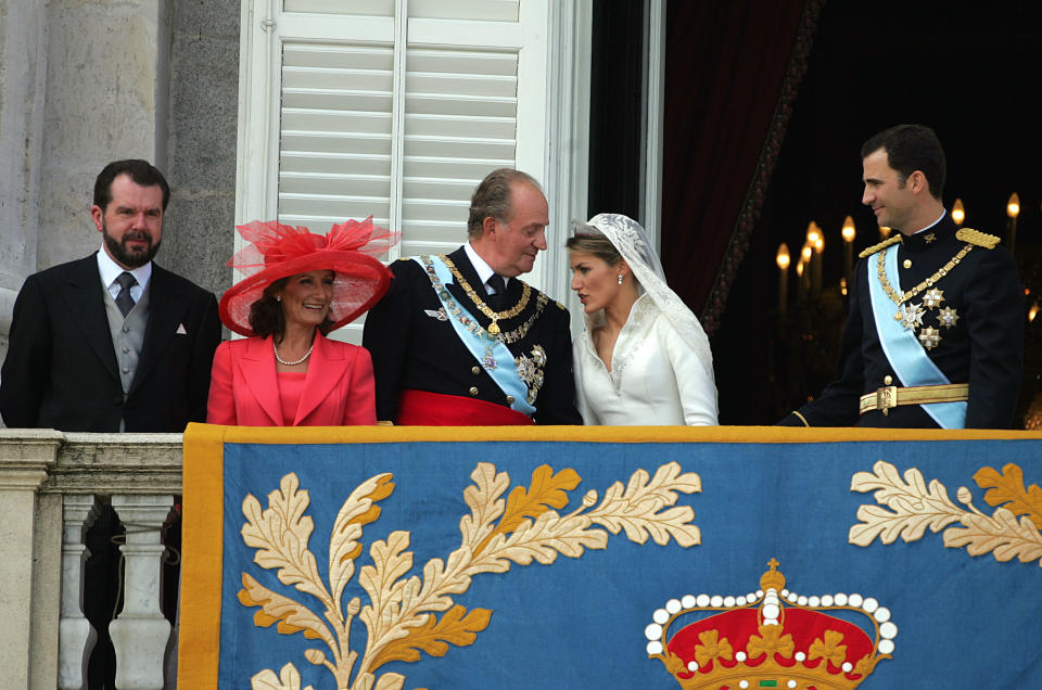 Jesús Ortiz, Paloma Rocasolano, Juan Carlos I, Letizia y Felipe VI