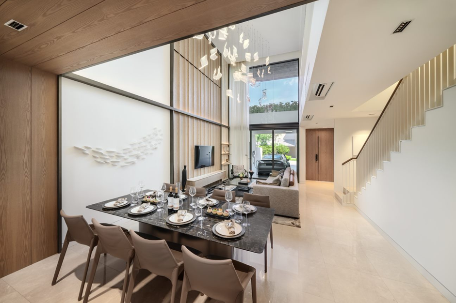 Bright and airy intermediate terrace houses in Pollen Collection comes with 6-meter high ceilings in the living and dining areas and a future-ready car porch. (Photo: Bukit Sembawang Estates)