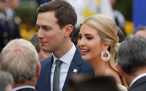 Jared Kushner and his wife Ivanka Trump, daughter of the US president - Credit: REUTERS/Jim Bourg