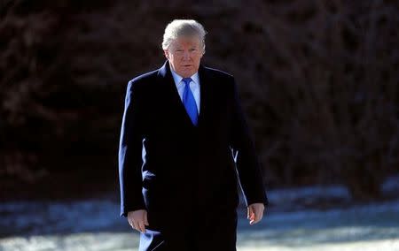 U.S. President Donald Trump departs for Camp David from the White House in Washington, U.S., January 5, 2018. REUTERS/Kevin Lamarque