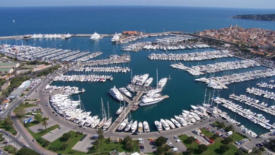 The yacht-filled Port Vauban in Antibes - Credit: Cote d'Azur Tourism Board