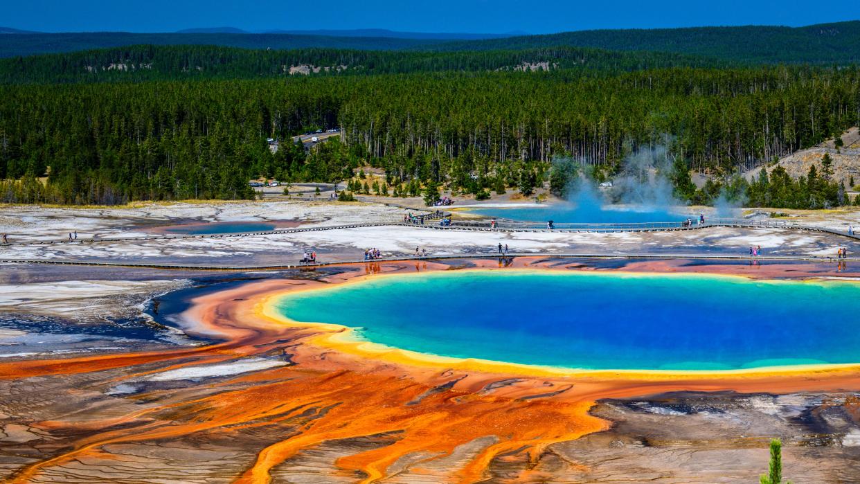  Grand Prismatic, Yellowstone National Park, Wyoming, USA. 