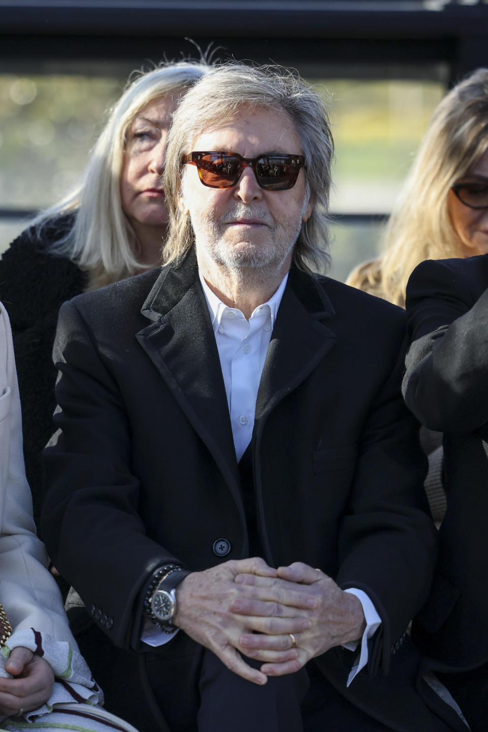 Paul McCartney attends the Stella McCartney Fall/Winter 2024-2025 ready-to-wear collection presented Monday, March 4, 2024 in Paris. (Photo by Vianney Le Caer/Invision/AP)