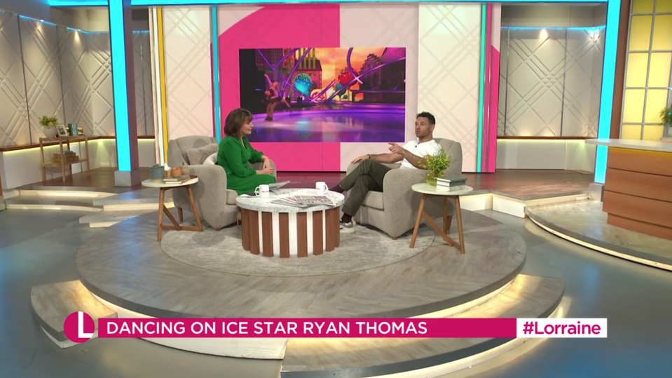 Dancing on Ice's Ryan Thomas on Lorraine. (ITV)