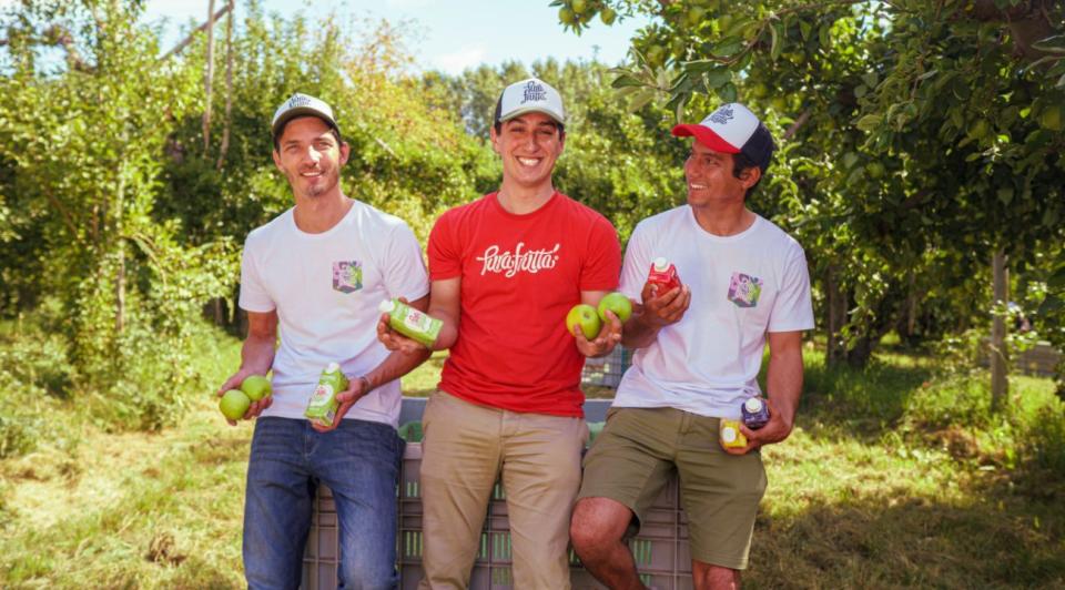 Martín Carro, Marcos Mercado y José Carlos Molestina, cofundadores de Pura Frutta