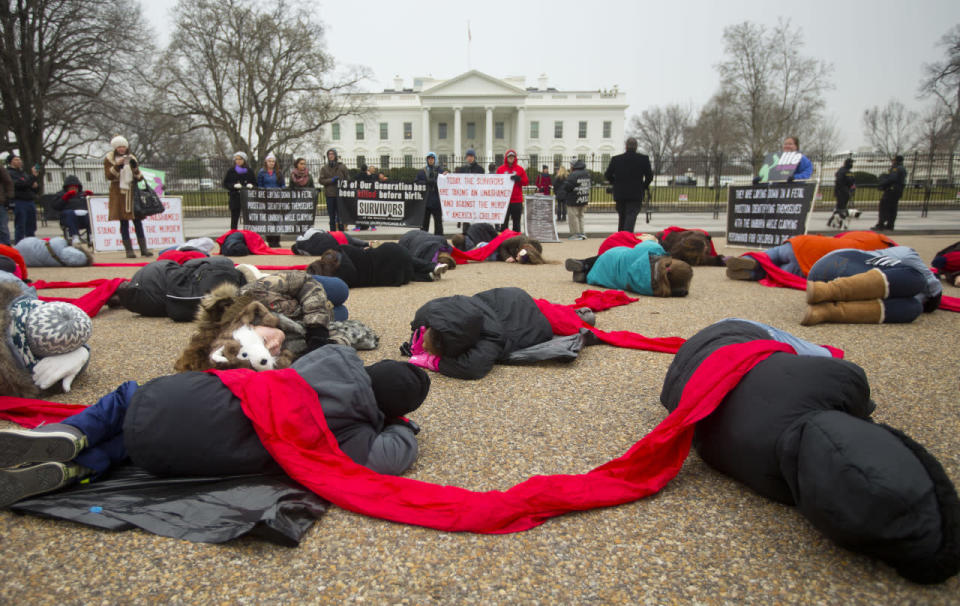 Jan. 21, 2015 — Antiabortion activists at the White House