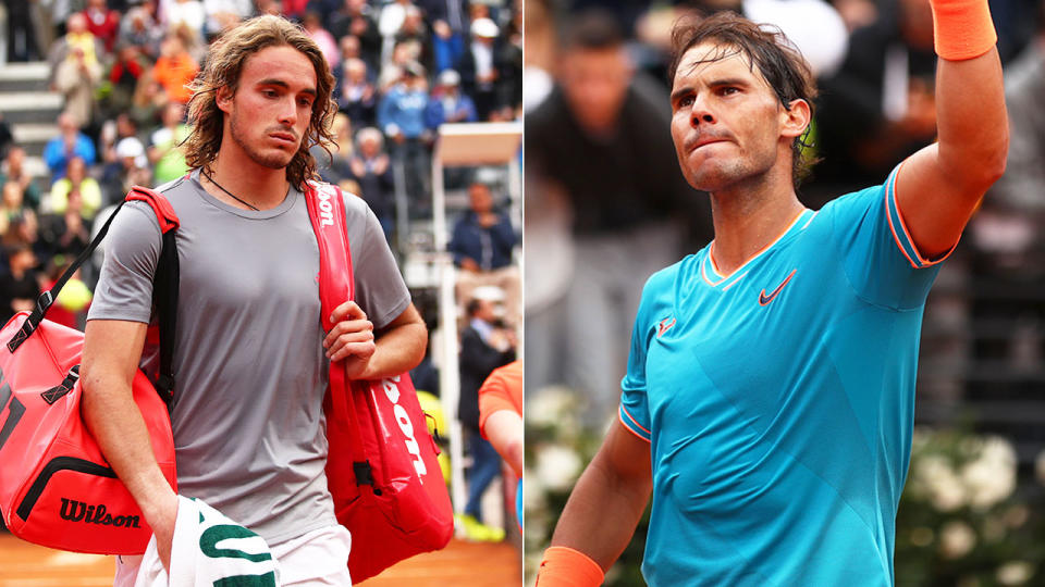 Nadal exazcted some revenge over Tsitsipas in Rome. Pic: Getty