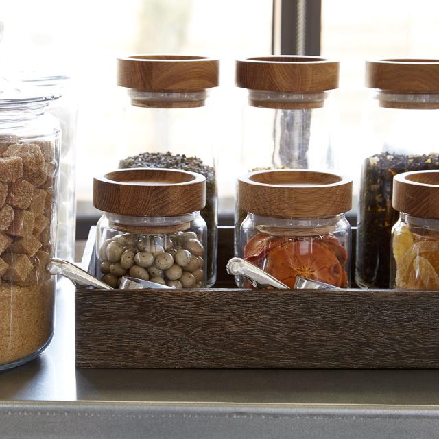 6 oz TAPERED Glass Stash and Spice Storage Jar