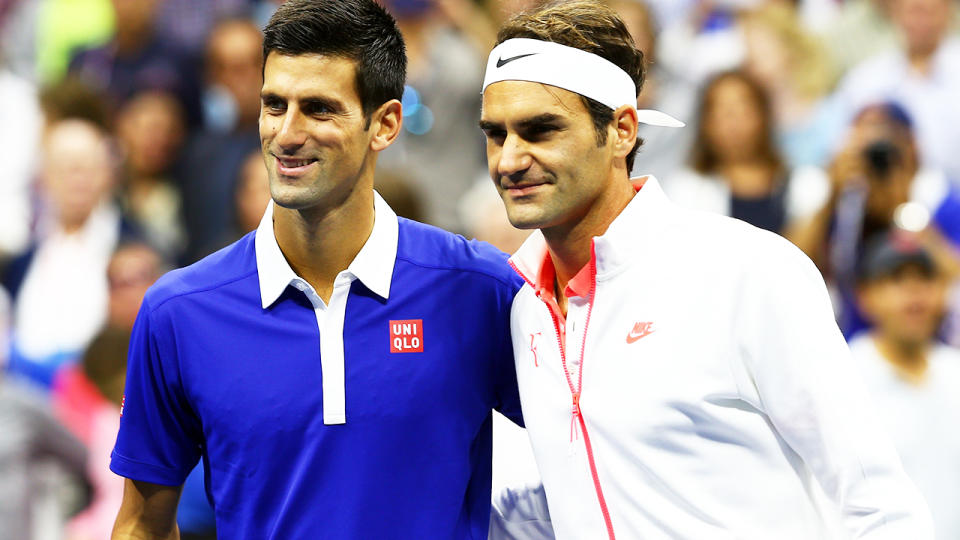 Novak Djokovic and Roger Federer, pictured here at the 2015 US Open.