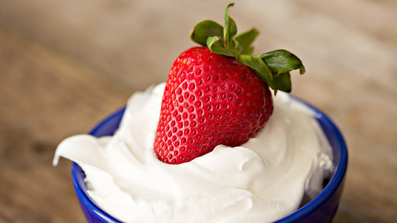 Strawberry and whipped cream