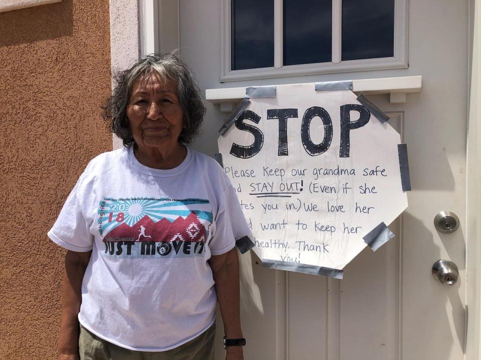 Families are putting signs on their doors telling people not to come in because they need to keep their families safe.