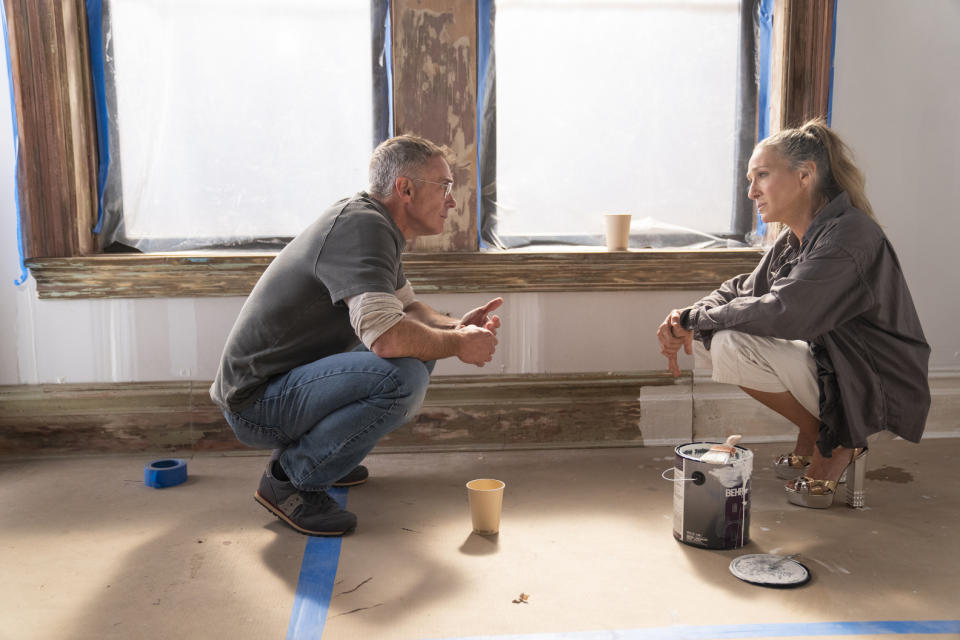 David Eigenberg and Sarah Jessica Parker in 'And Just Like That'<span class="copyright">Craig Blankenhorn/HBO Max</span>