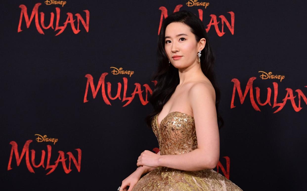 Liu Yifei, who plays the titular protagonist in Mulan, courted controversy last year when she voiced her support for the Hong Kong police - FREDERIC J. BROWN /AFP