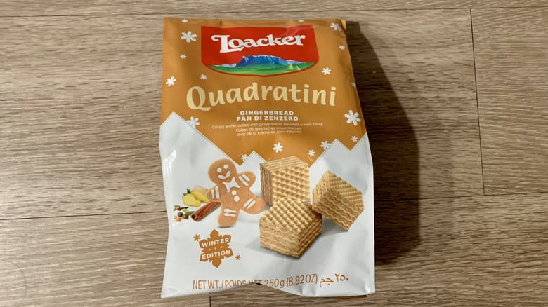 Quadratini Gingerbread Wafer Cookies
