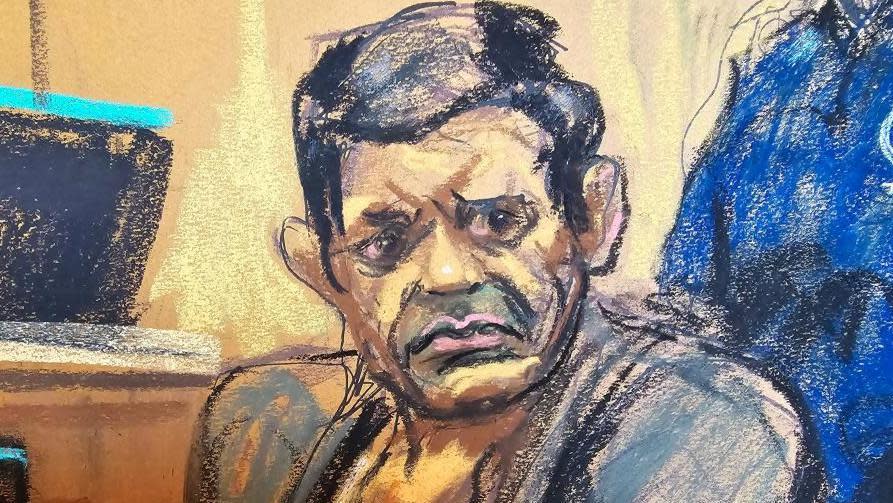 Nikhil Guptaappears in court after his extradition from the Czech Republic, in New York June 17, 2024 in this courtroom sketch.