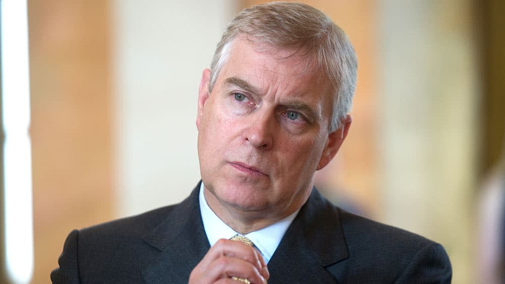 Le prince Andrew, deuxième fils de la reine d'Angleterre et cinquième dans l'ordre d'accession au trône, en juin 2014. - Sven Pförtner - AFP