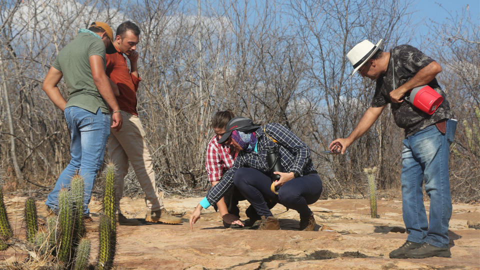 Expeditions to Serrote do Letreiro included archaeologists, paleontologists and middle-school students.