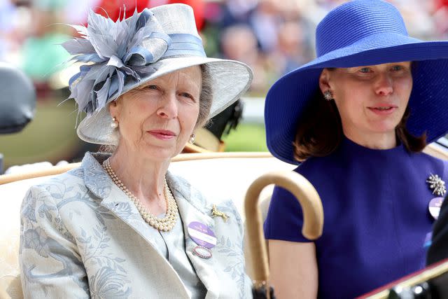 <p>Chris Jackson/Getty</p> Princess Anne and Lady Sarah Chatto attend Royal Ascot on June 20, 2024