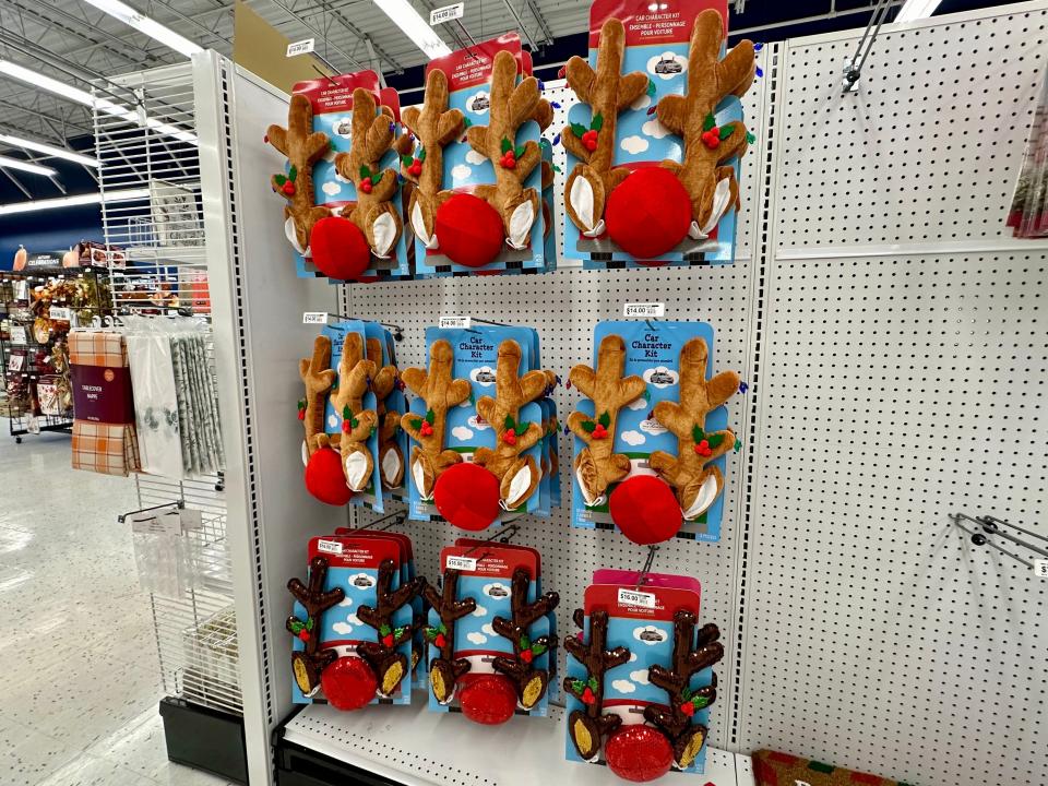 Reindeer car decorations at Party City.