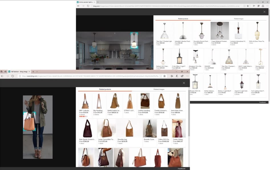 Bing’s intelligent image search will let you shop for items you see in photos.