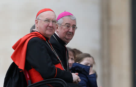 Archbishop of Dublin Diarmuid Martin attends the Wednesday general audience led by Pope Francis in Saint Peter's square at the Vatican, March 21, 2018. REUTERS/Tony Gentile