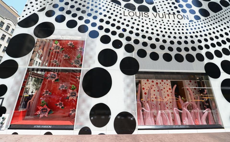 NEW YORK, NY - JULY 10: A general view during the Louis Vuitton And Yayoi Kusama Collaboration Unveiling at Louis Vuitton Maison on July 10, 2012 in New York City. (Photo by Dimitrios Kambouris/WireImage)