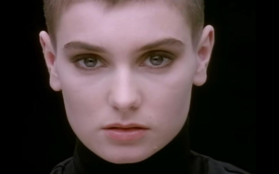 Confronting a nation with her trauma: Sinead O’Connor in the ‘Nothing Compares 2 U’ music video (Chrysalis)