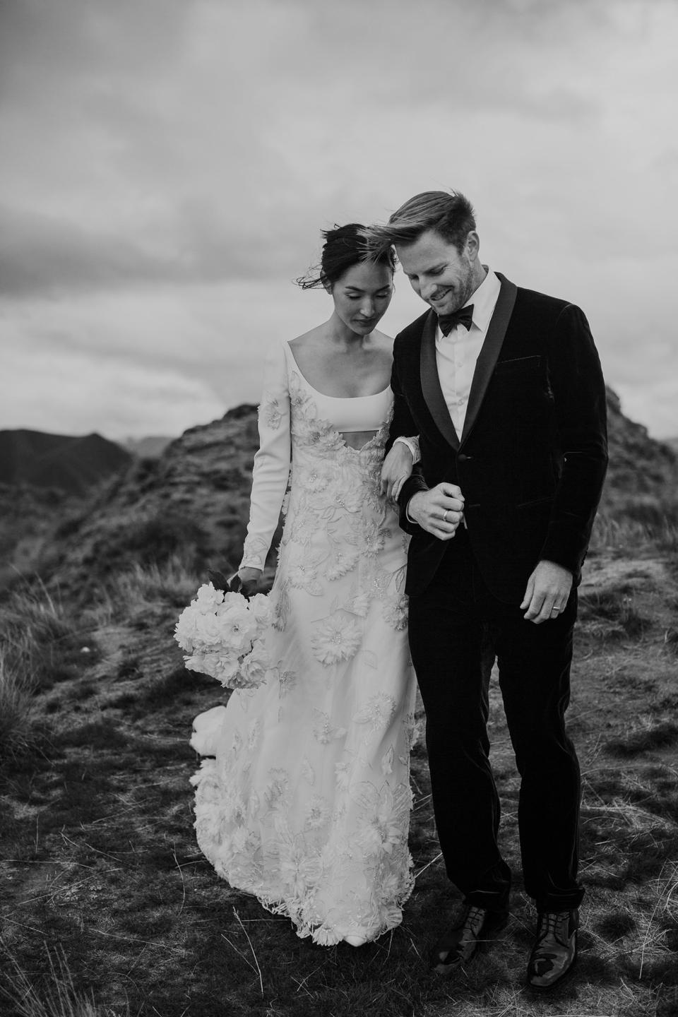 The social media star married photographer Luke Shadbolt at Rippon Hall in Lake Wanaka—a biodynamic vineyard that believes that the energy and love from each wedding goes into the earth and helps the grapes grow.