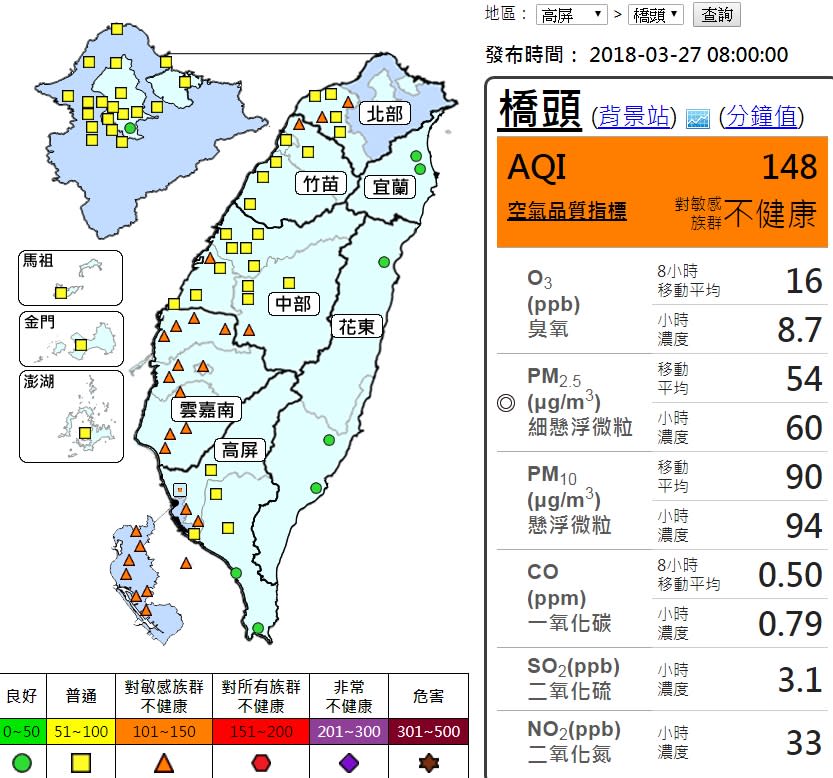 （取自行政院環保署空氣品質監測網）