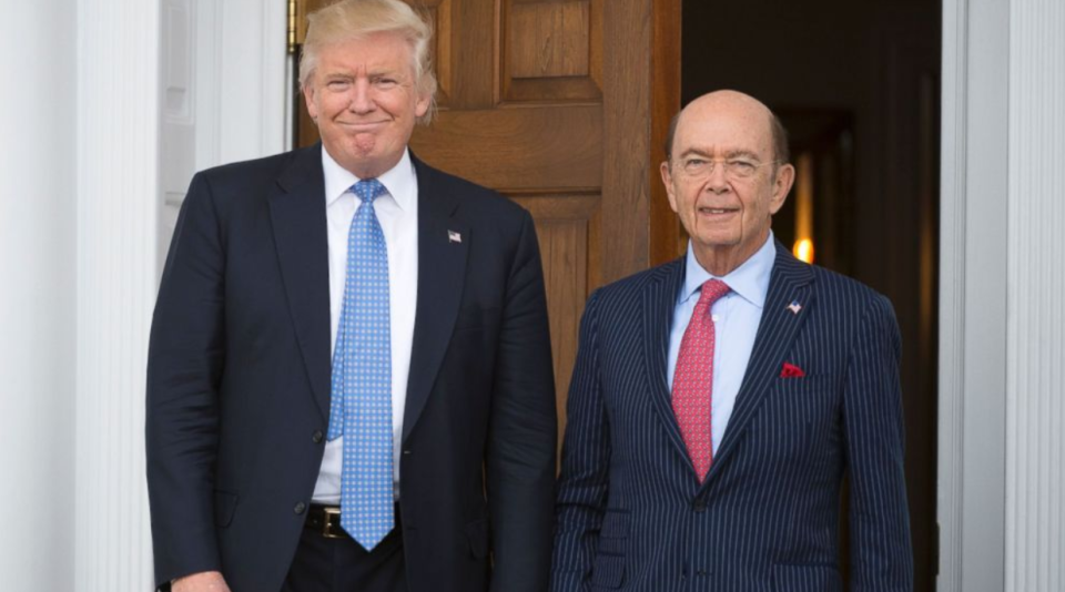 Wilbur Ross y Donald Trump