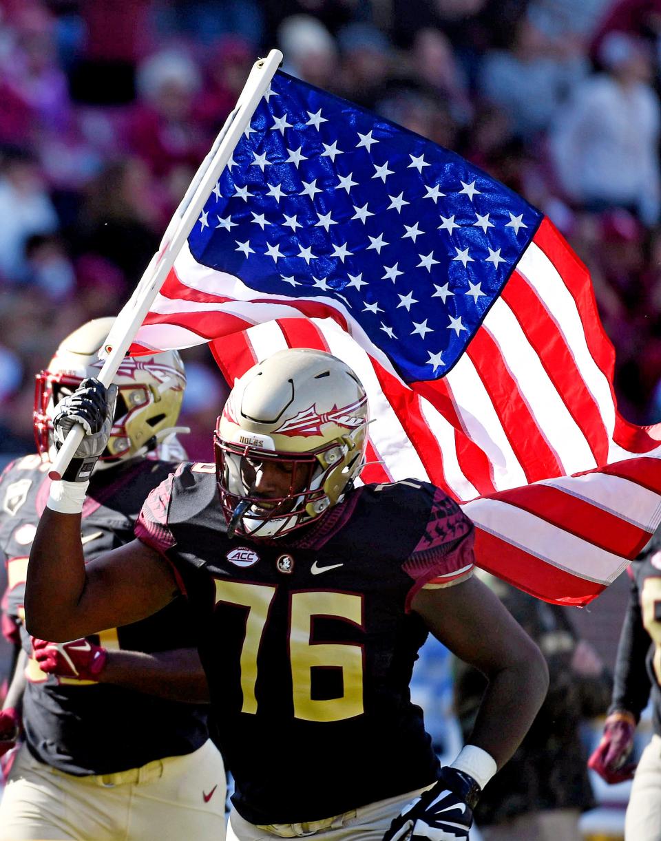 Darius Washington is one of quite a few FSU offensive linemen in contention to win the starting right tackle job.