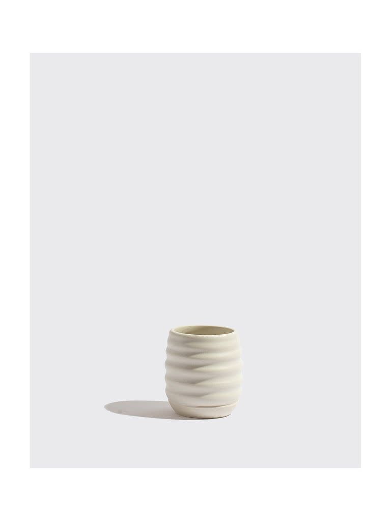 18) Matte White Wavy Tumbler