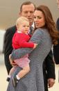 <p>At only nine months, Prince George looked adorable on his very first royal tour through Australia and New Zealand. [Photo: Getty] </p>