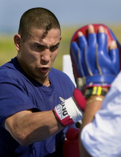 Camacho, de 50 años, nació en Bayamón, Puerto Rico, y se trasladó con su familia cuando era niño a Spanish Harlem de Nueva York, donde tuvo problemas en peleas callejeras hasta que con 15 años visitó la cárcel. (AFP | Rhona Wise)