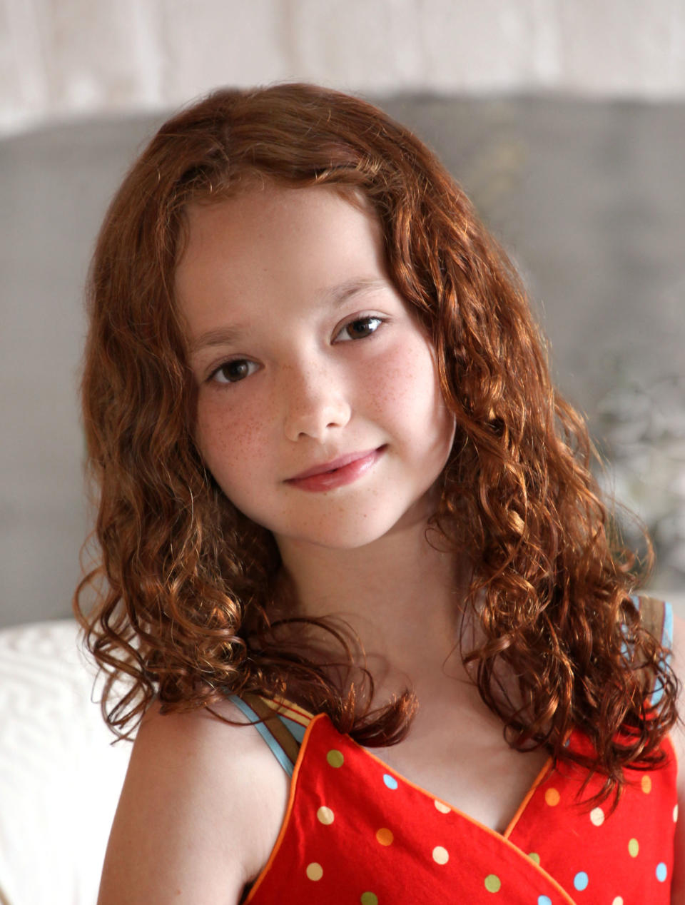 In this undated publicity image, actress Taylor Richardson poses for a photo. Richardson and fellow actress Sadie Sink will share the title role in "Annie," the stage’s most famous redhead beginning July 30. They replace Lilla Crawford, whose last performance will be on July 28. (AP Photo/Boneau/Bryan-Brown)