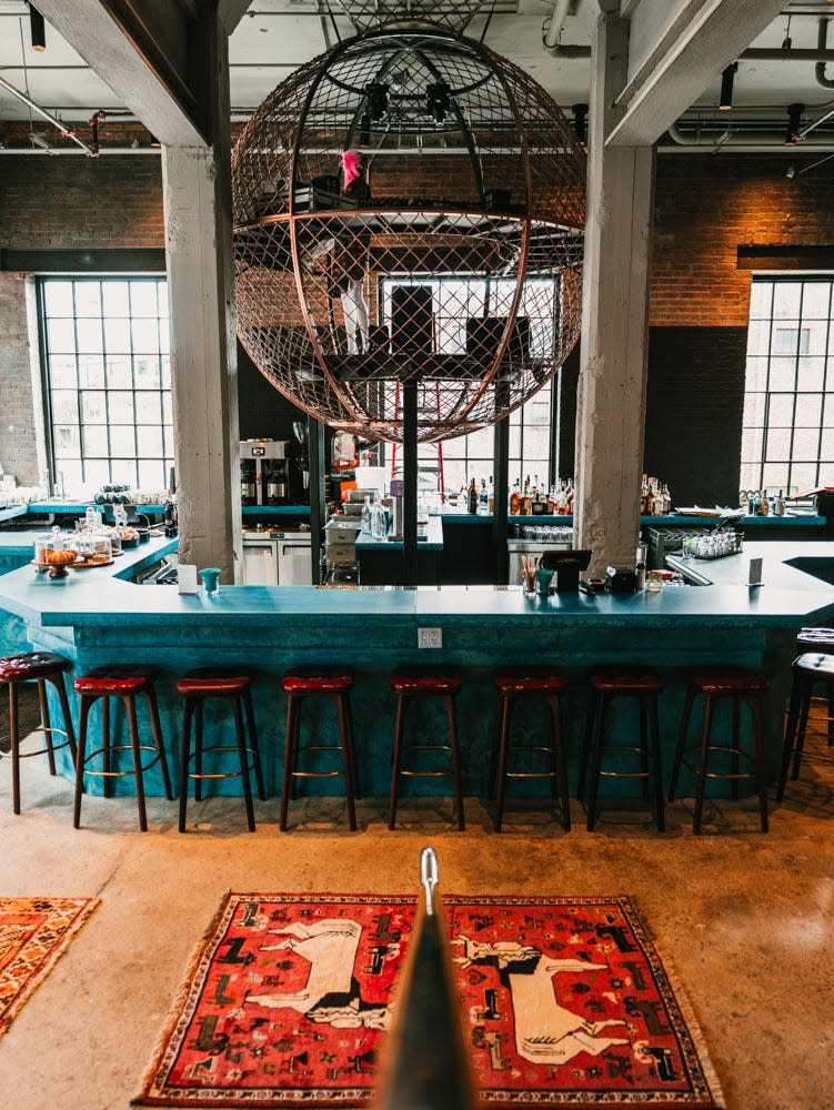 Inside After/Glow, a café and bar from Asheville’s local restaurateur Jacob Sessoms.