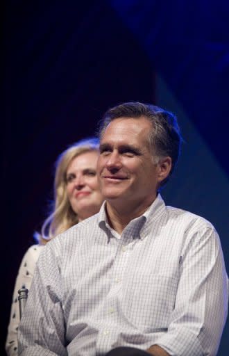 Republican presidential candidate, former Massachusetts Gov. Mitt Romney attends a New Progressive Party rally on the North Side of the Capitol building March 16, in San Juan, Puerto Rico