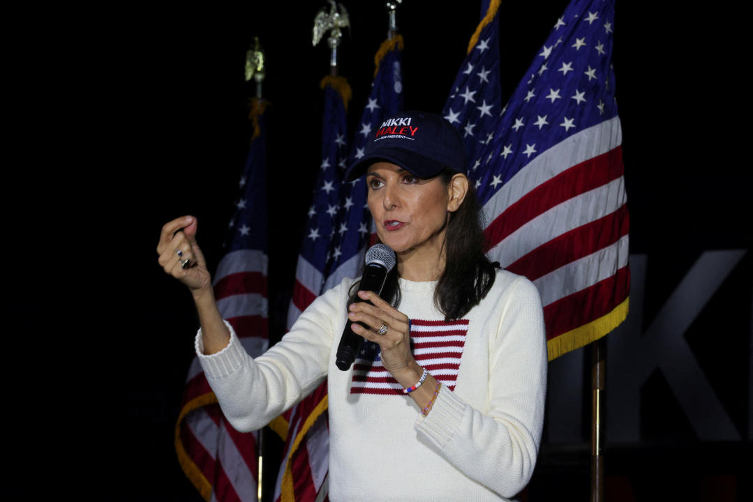 Nikki Haley speaks during a campaign visit on Feb. 23.